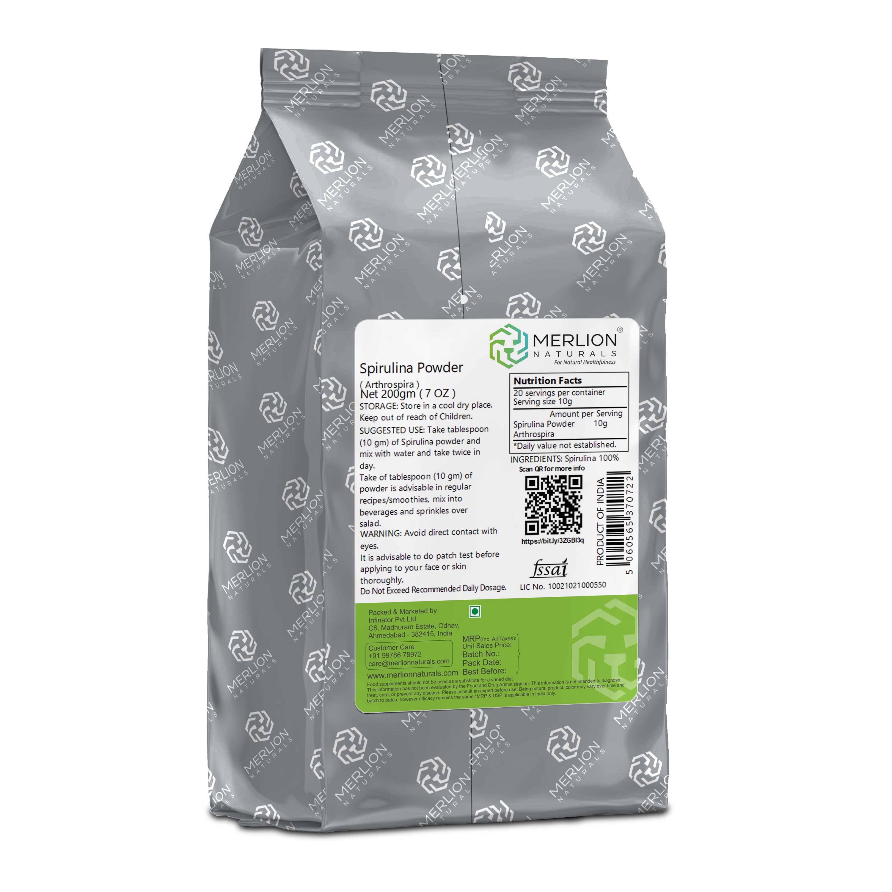 Merlion Naturals Spirulina Powder - Distacart