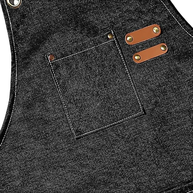 Supvox Waterproof Home Apron - Kitchen And Workshop With Tool Pockets -Black - Dista