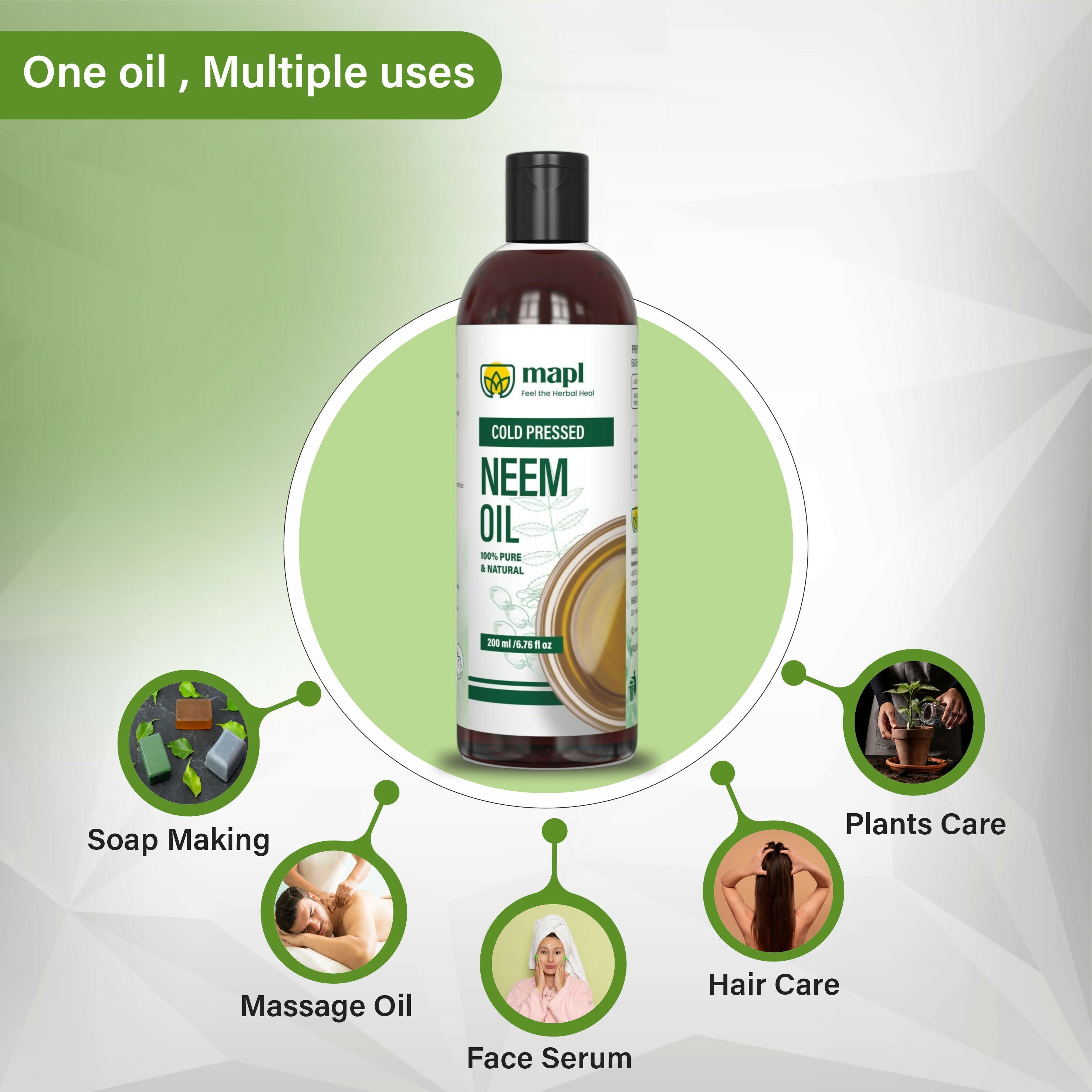 MAPL Neem Seed Oil Cold Pressed 100% Pure