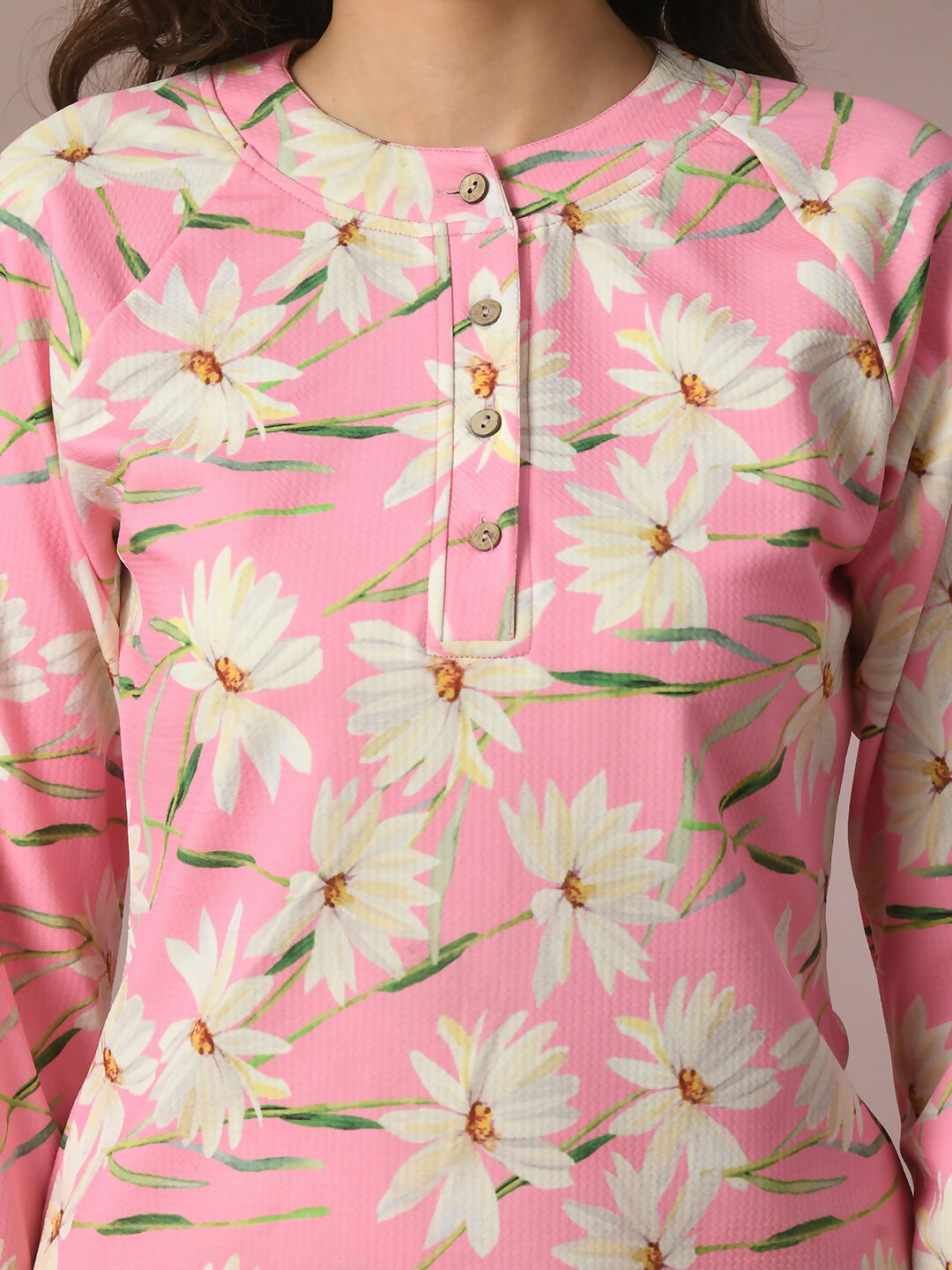 Myshka Women's Pink Embellished Raglan Sleeve Party Top - Distacart