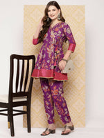 Thumbnail for Ahalyaa Women's Traditional Wear Co-ods - Purple - Distacart