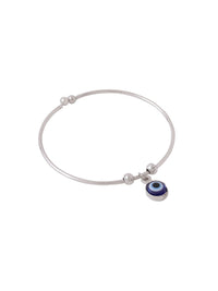 Thumbnail for NVR Women Silver Evil Eye Adjustable Bracelet - Distacart