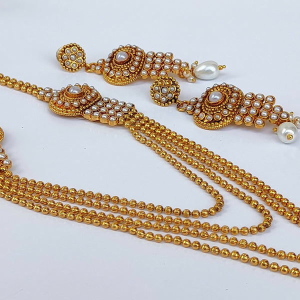 White Kemp Layer Necklace Set - Distacart