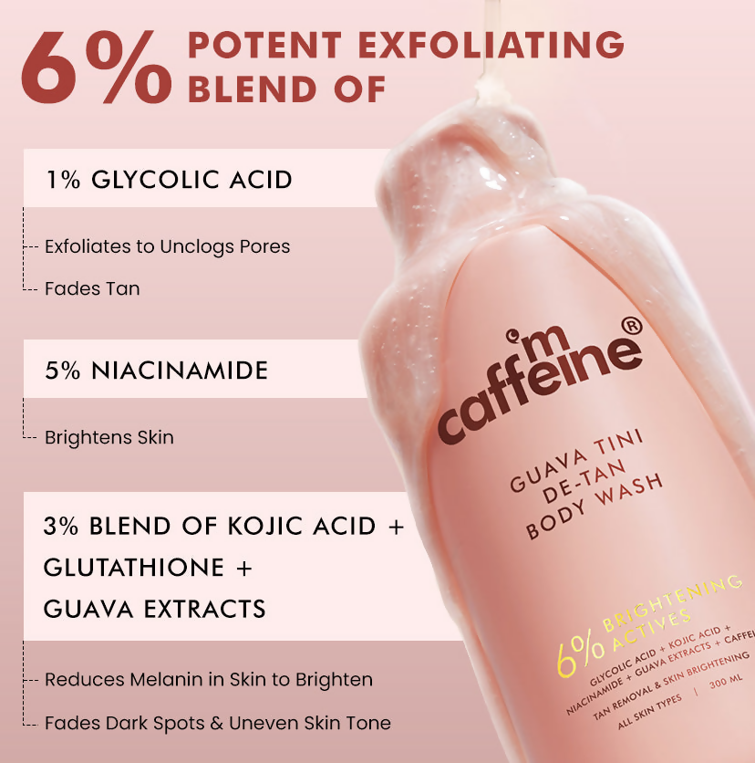 mCaffeine Brighten, De-Tan & Acne-Free Body Wash - Distacart