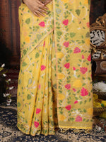 Thumbnail for Astita Linen Cotton White Saree