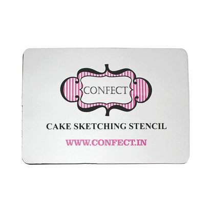 round cake sketching stencils