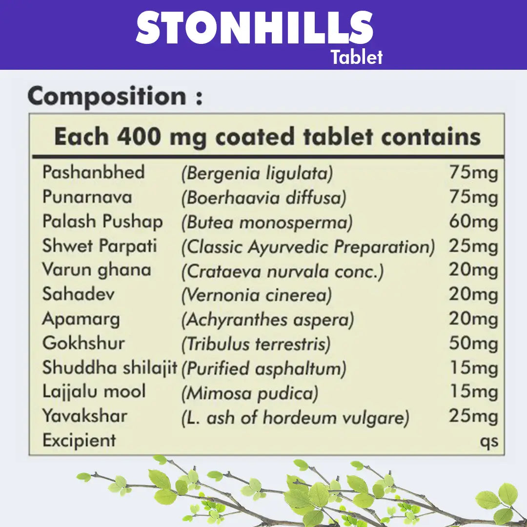 Herbal Hills Ayurveda Stonhills Tablets - Distacart