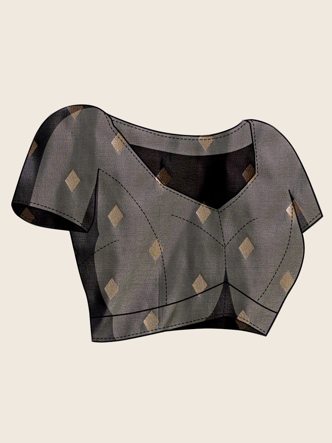 Vedant Vastram Soft Litchi Silk Banarasi Silk Jacquard Saree - Black - Dista