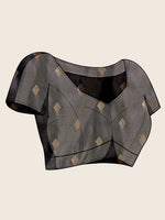 Thumbnail for Vedant Vastram Soft Litchi Silk Banarasi Silk Jacquard Saree - Black - Dista