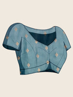 Thumbnail for Vedant Vastram Soft Litchi Silk Banarasi Silk Jacquard Saree - Rama - Dista