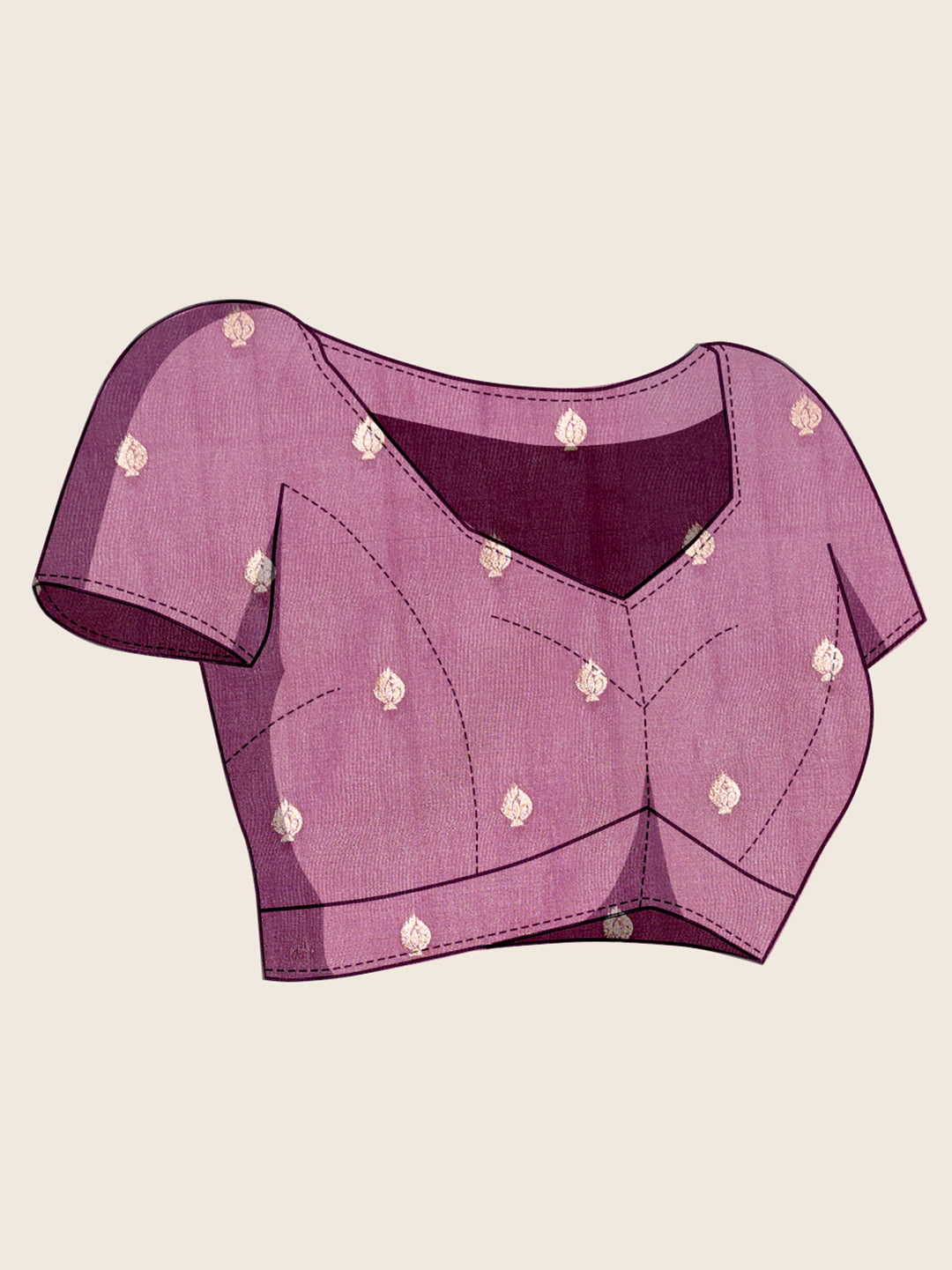 Vedant Vastram Soft Litchi Silk Banarasi Silk Jacquard Saree - Wine