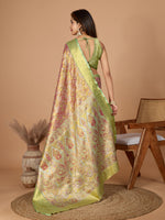 Thumbnail for Vedant Vastram Soft Litchi Silk Kanjeevaram Silk Jacquard Saree - Magenta - Distacart