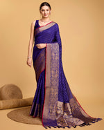 Thumbnail for Vedant Vastram Soft Litchi Silk Banarasi Silk Saree - Violate - Distacart