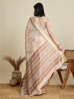 Thumbnail for Vedant Vastram Cotton Silk Fancy Jacquard Bollywood Saree - Cream - Dista