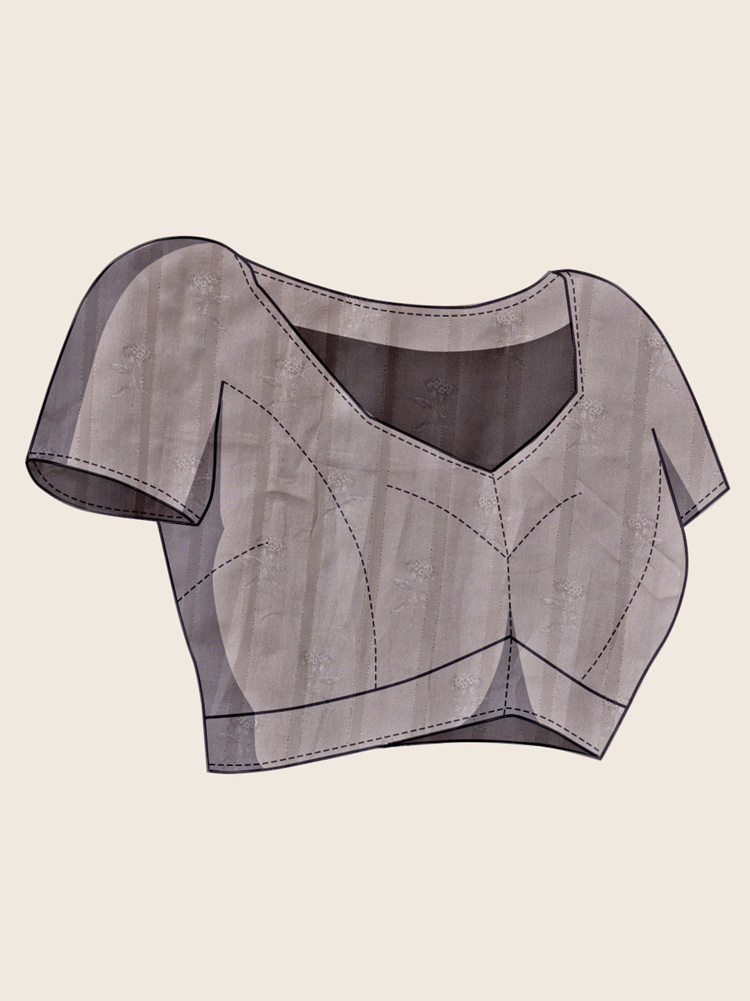 Vedant Vastram Cotton Silk Fancy Jacquard Bollywood Saree - Grey - Dista