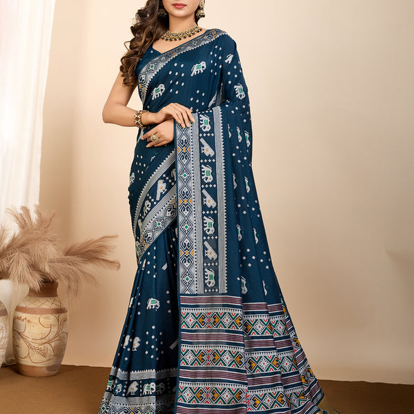 Vedant Vastram Maslin Dola Silk Kanjeevaram Silk Saree - Morpich - Distacart