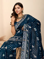 Thumbnail for Vedant Vastram Maslin Dola Silk Kanjeevaram Silk Saree - Morpich - Distacart
