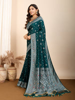 Thumbnail for Vedant Vastram Maslin Dola Silk Kanjeevaram Silk Saree - Morpich - Distacart