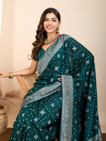 Thumbnail for Vedant Vastram Maslin Dola Silk Kanjeevaram Silk Saree - Morpich - Distacart