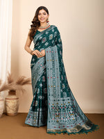 Thumbnail for Vedant Vastram Maslin Dola Silk Kanjeevaram Silk Saree - Morpich - Distacart
