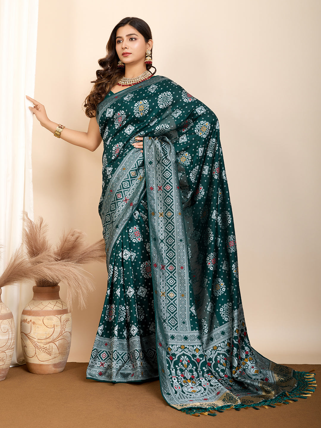 Vedant Vastram Maslin Dola Silk Kanjeevaram Silk Saree - Morpich - Distacart