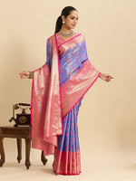 Thumbnail for Vedant Vastram Soft Litchi Silk Kanjeevaram Silk Jacquard Saree - Lavender - Distacart