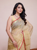 Thumbnail for Vedant Vastram Cotton Silk Jacquard Fancy Saree - Cream - Distacart