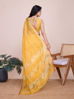 Thumbnail for Vedant Vastram Cotton Silk Jacquard Fancy Saree - Yellow - Distacart