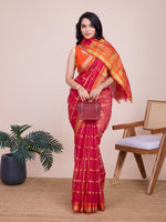 Thumbnail for Vedant Vastram Cotton Silk Jacquard Fancy Saree - Pink - Distacart