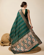 Thumbnail for Vedant Vastram Soft Litchi Silk Banarasi Silk Saree - Green - Distacart