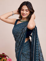 Thumbnail for Vedant Vastram Semi Cotton Bandhani Printed Saree - Mopich - Distacart