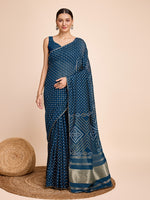 Thumbnail for Vedant Vastram Semi Cotton Bandhani Printed Saree - Morpich - Distacart
