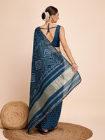 Thumbnail for Vedant Vastram Semi Cotton Bandhani Printed Saree - Morpich - Distacart