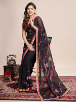 Thumbnail for Vedant Vastram Georgette Embroidered Work Fancy Saree - Pink - Distacart