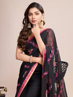 Thumbnail for Vedant Vastram Georgette Embroidered Work Fancy Saree - Pink - Distacart