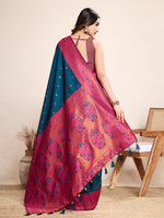 Thumbnail for Vedant Vastram Soft Litchi Silk Kanjeevaram Silk Saree - Morpich - Distacart