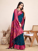 Thumbnail for Vedant Vastram Soft Litchi Silk Kanjeevaram Silk Saree - Morpich - Distacart