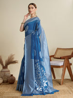 Thumbnail for Vedant Vastram Art Silk Fancy Jacquard Saree - Rama - Distacart