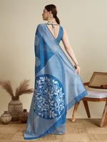 Thumbnail for Vedant Vastram Art Silk Fancy Jacquard Saree - Rama - Distacart