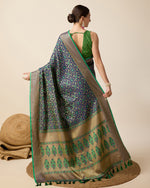Thumbnail for Vedant Vastram Soft Litchi Silk Kanjeevaram Silk Saree - Green - Distacart