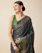 Thumbnail for Vedant Vastram Soft Litchi Silk Kanjeevaram Silk Saree - Green - Distacart