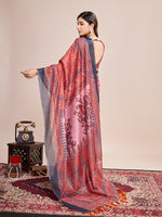 Thumbnail for Vedant Vastram Linen Printed Bollywood Saree - Red - Distacart