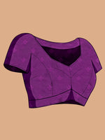 Thumbnail for Vedant Vastram Soft Litchi Silk Banarasi Silk Jacquard Saree - Wine - Distacart