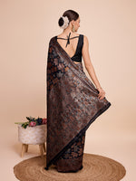 Thumbnail for Vedant Vastram Soft Litchi Silk Banarasi Silk Saree - Black - Distacart
