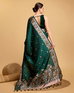 Thumbnail for Vedant Vastram Soft Litchi Silk Banarasi Silk Saree - Green - Distacart