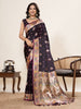 Vedant Vastram Soft Litchi Silk Paithani Jacquard Saree - Wine - Dista