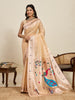 Vedant Vastram Cotton Silk Paithani Jacquard Saree - Beige - Dista