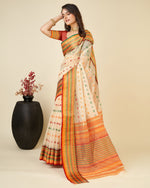 Thumbnail for Vedant Vastram Soft Art Silk Silk Jacquard Fancy Saree - Beige - Distacart