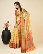 Thumbnail for Vedant Vastram Soft Art Silk Silk Jacquard Fancy Saree - Mustard - Distacart