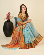 Thumbnail for Vedant Vastram Soft Art Silk Silk Jacquard Fancy Saree - Rama - Distacart